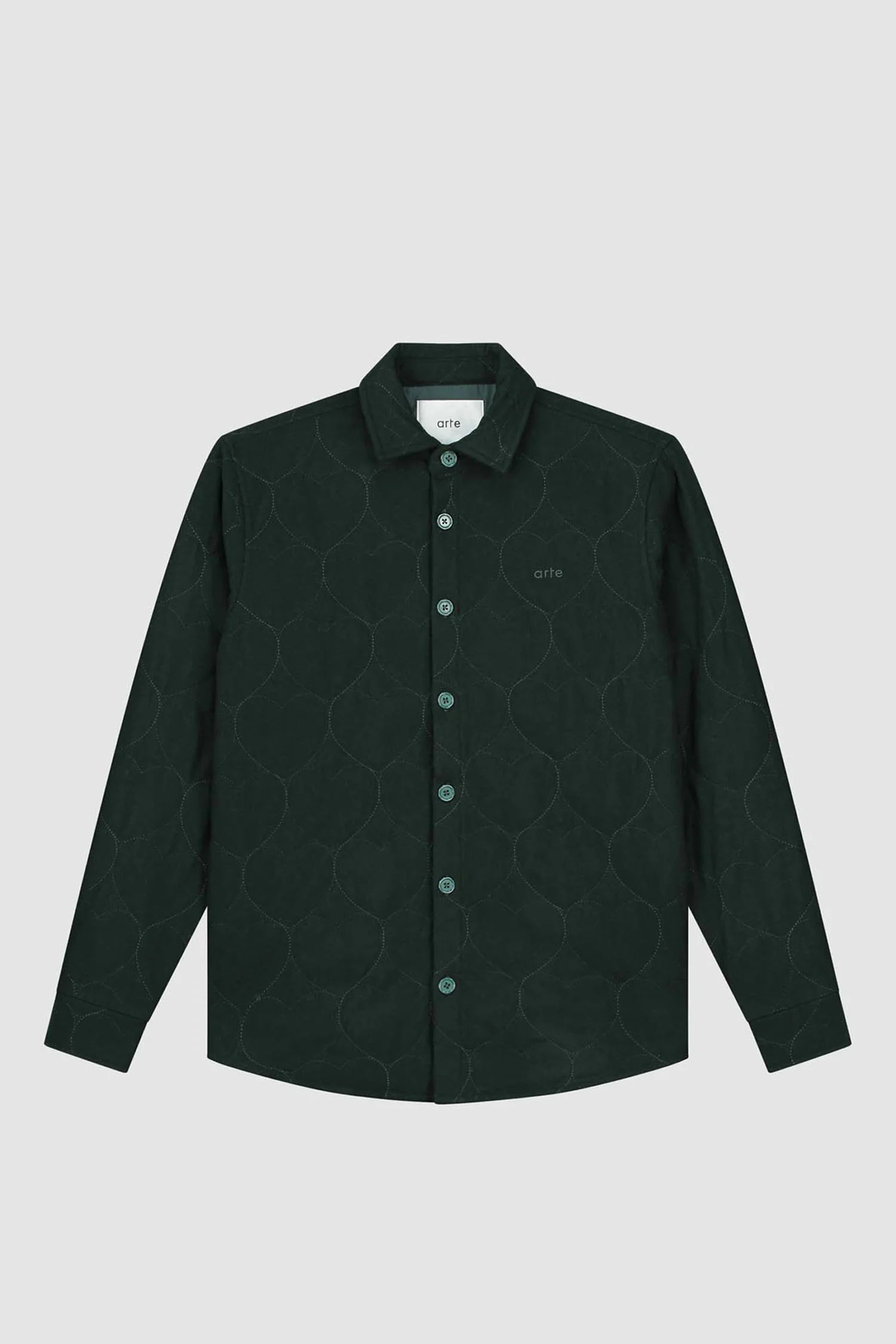 Stockton Padded Shirt - Dark Green - Image 8