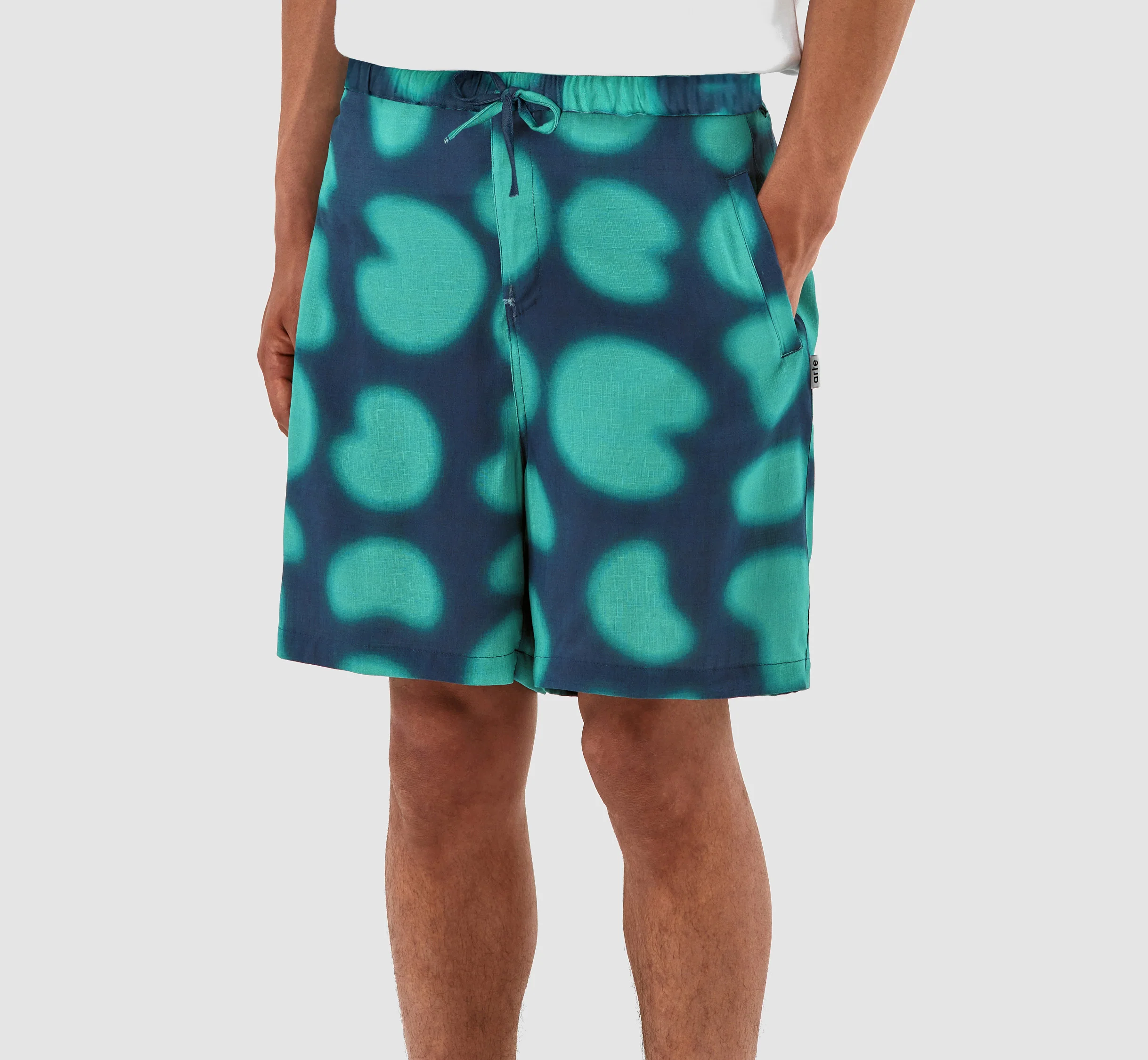 Stolp Print Short - Navy/Green - Image 4