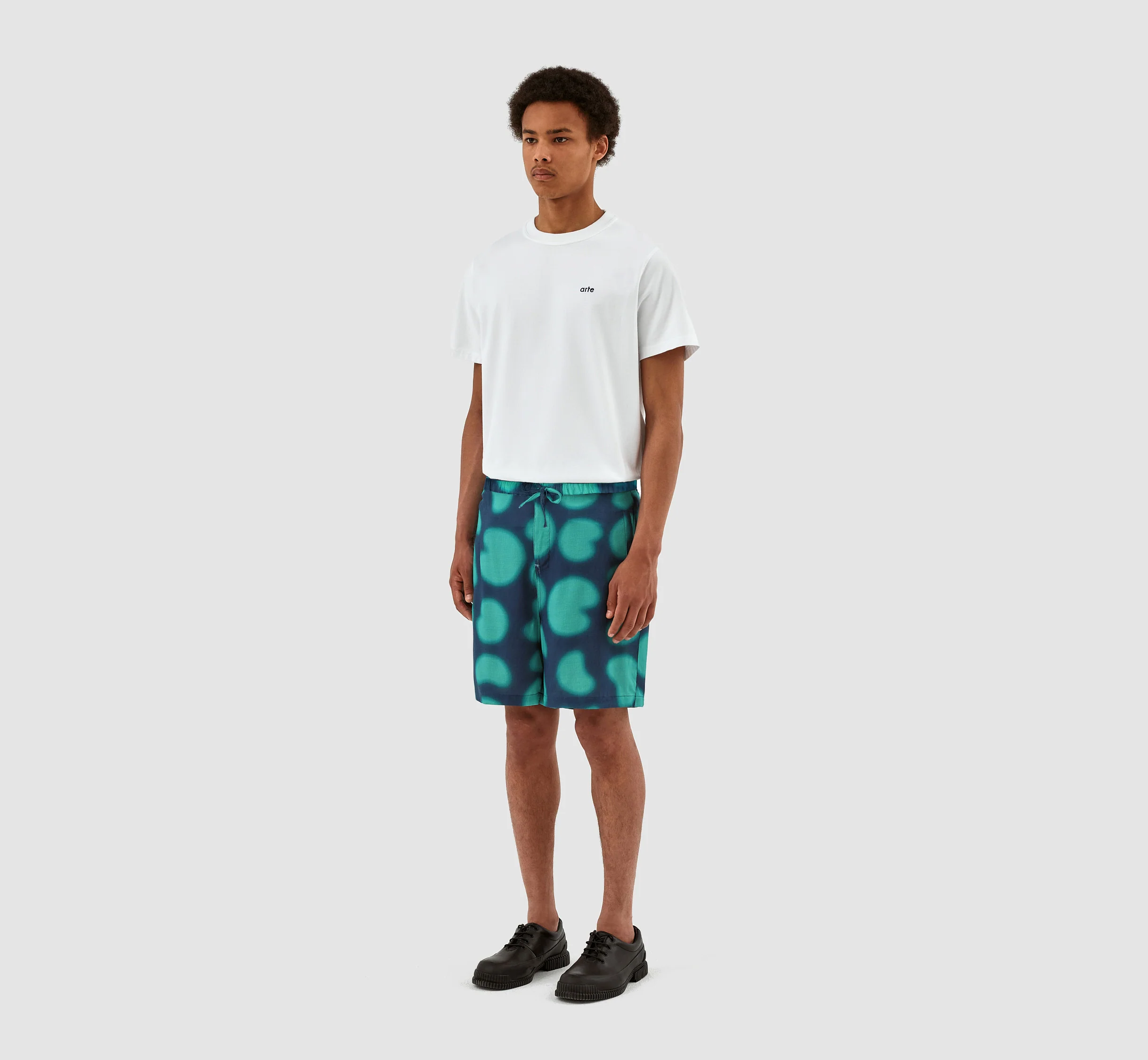 Stolp Print Short - Navy/Green - Image 6