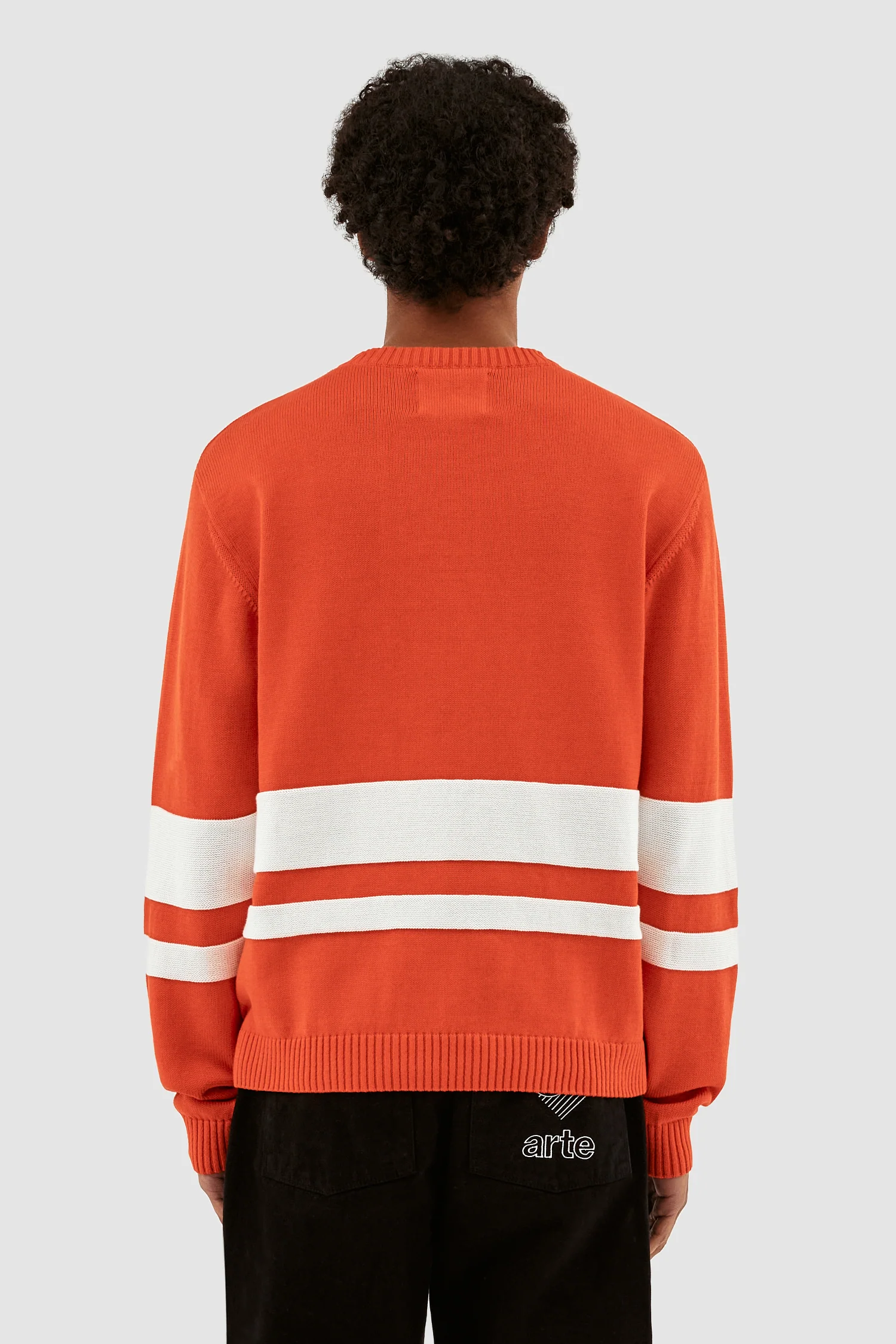 Striped Knit Sweater - Red/White - Image 3