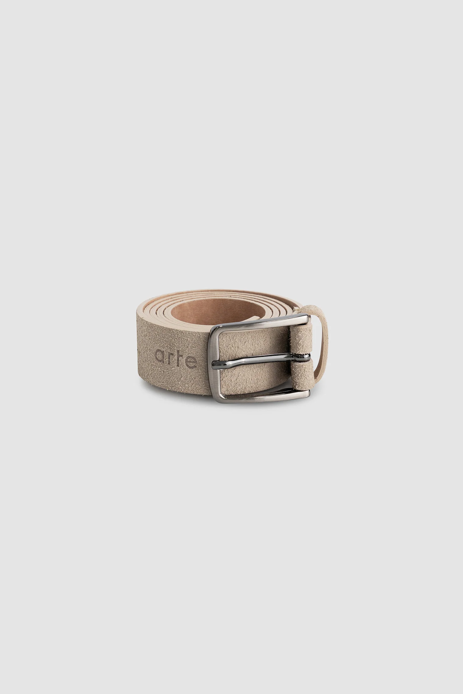 Suede Leather Belt - Cream - Image 2