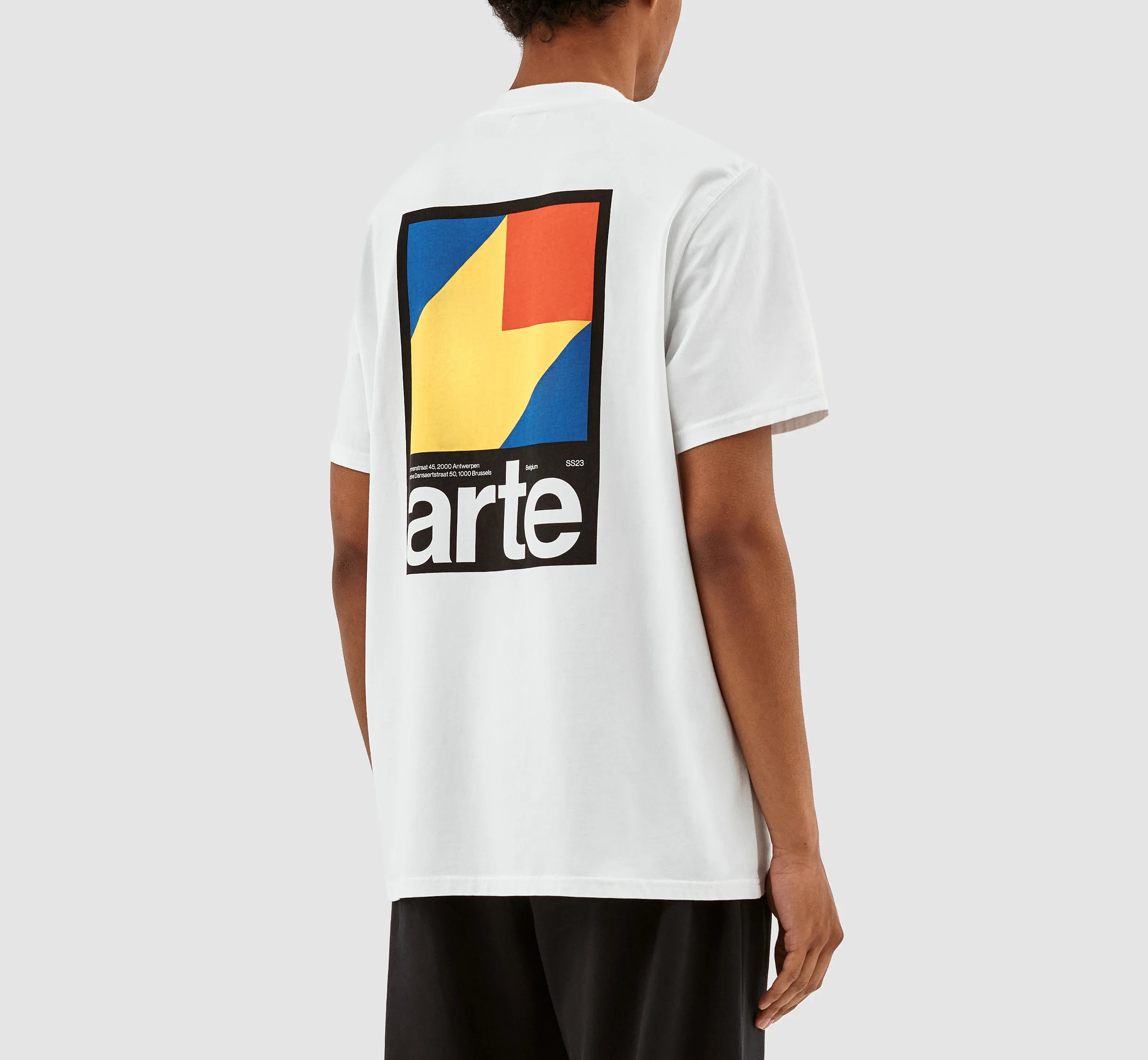 Taut Back Y Print T-shirt - White - Image 4