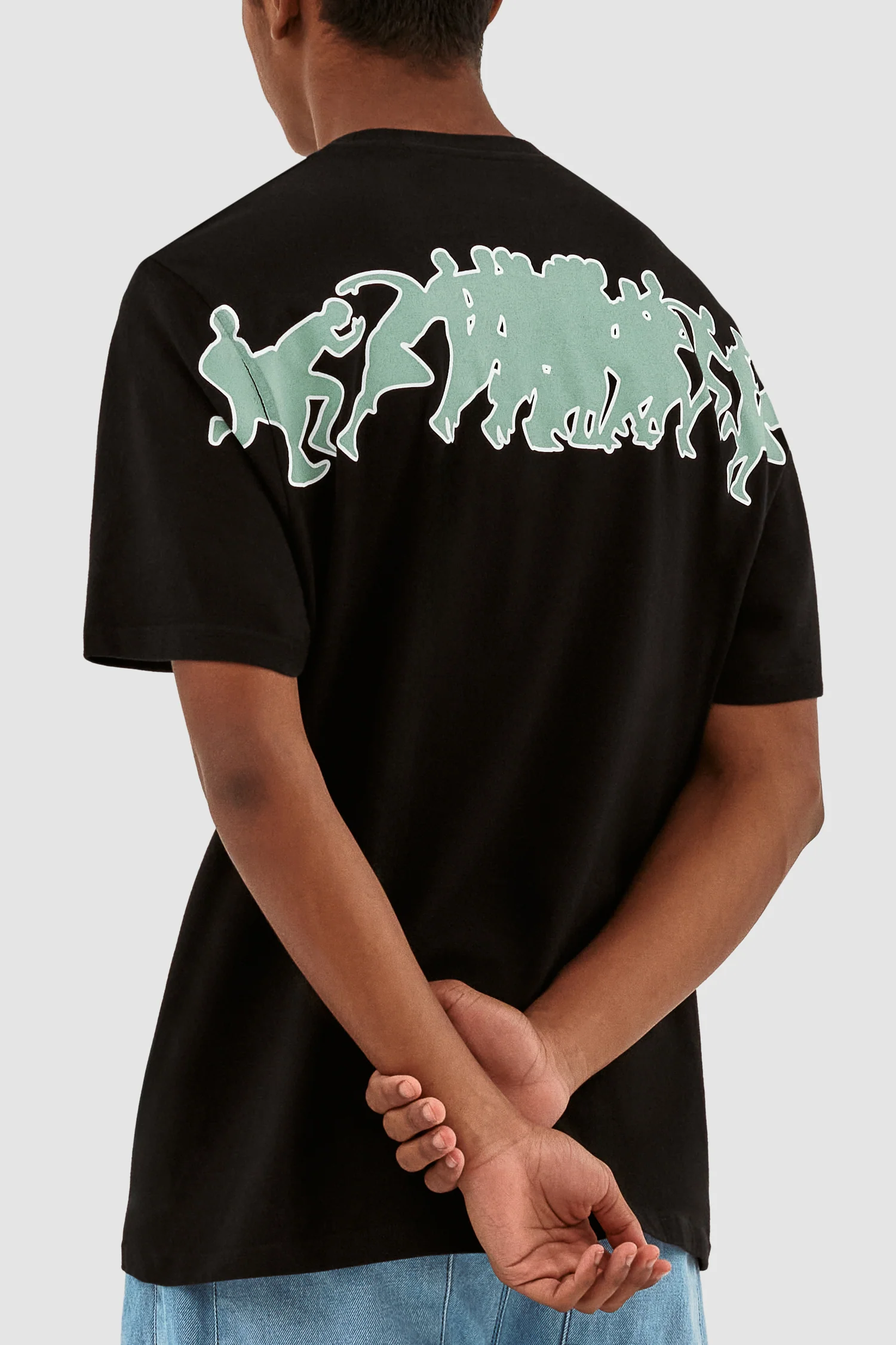 Teo Back Multi Runner T-shirt - Black - Image 7
