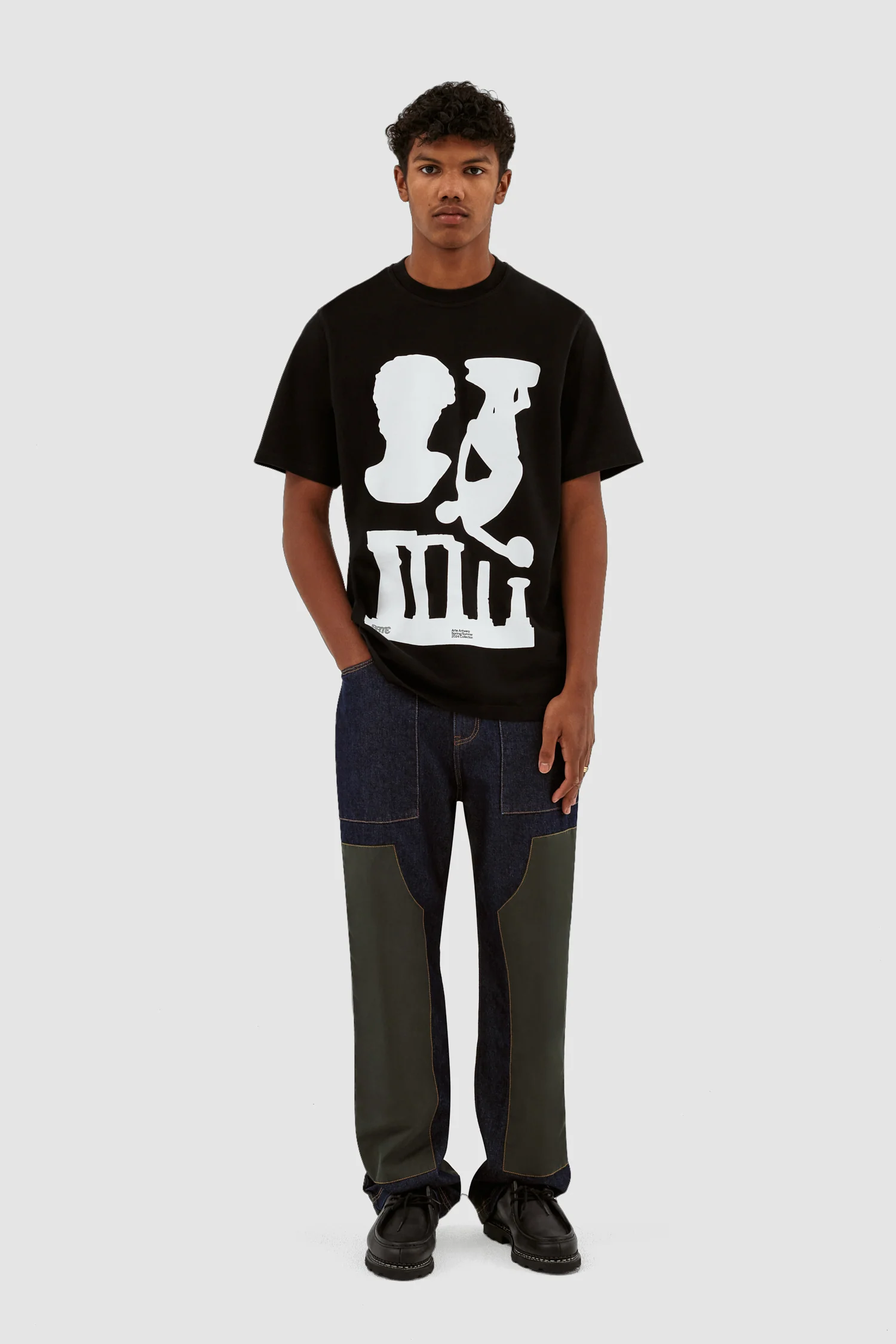 Teo Print T-shirt - Black - Image 4