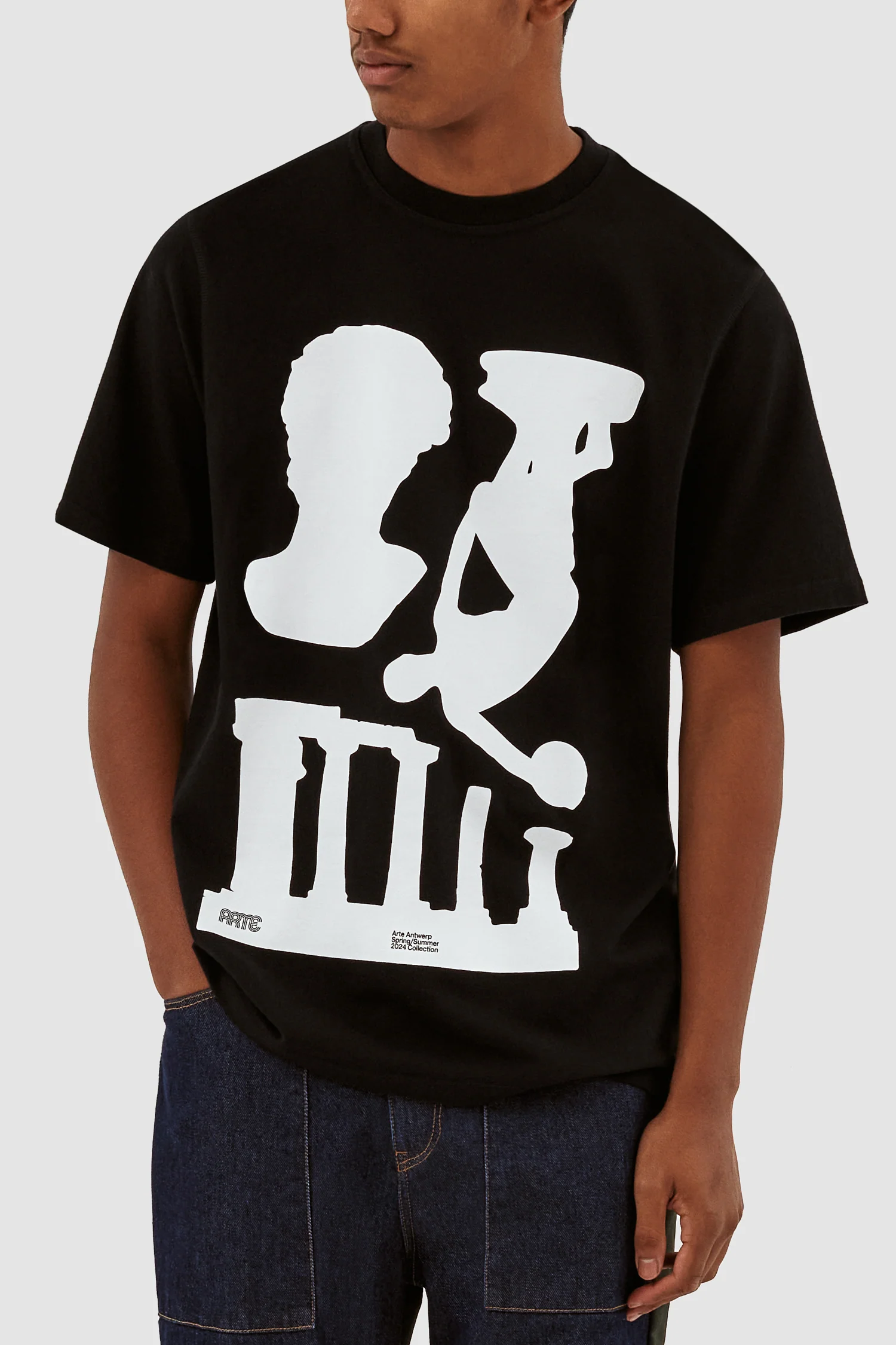 Teo Print T-shirt - Black - Image 7