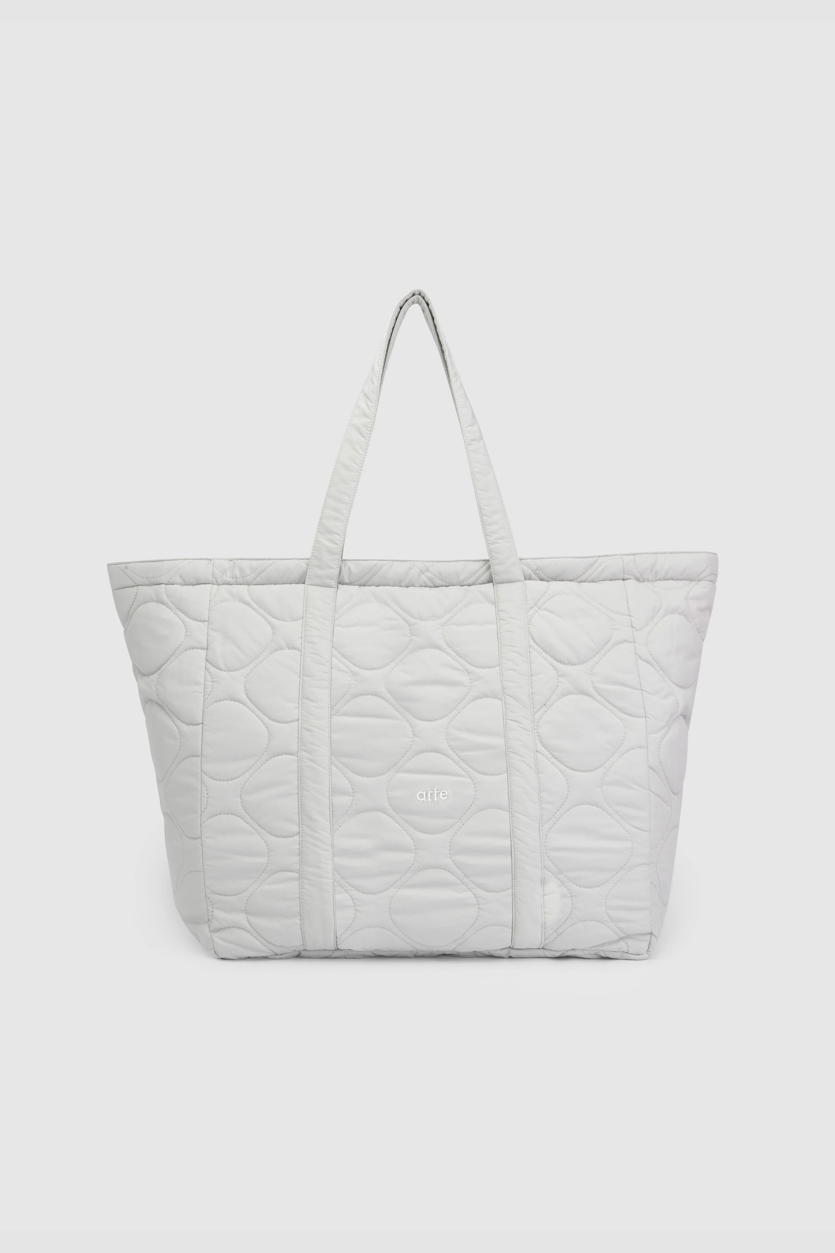 Thompson Quilted Totebag - Light Grey - Image 2