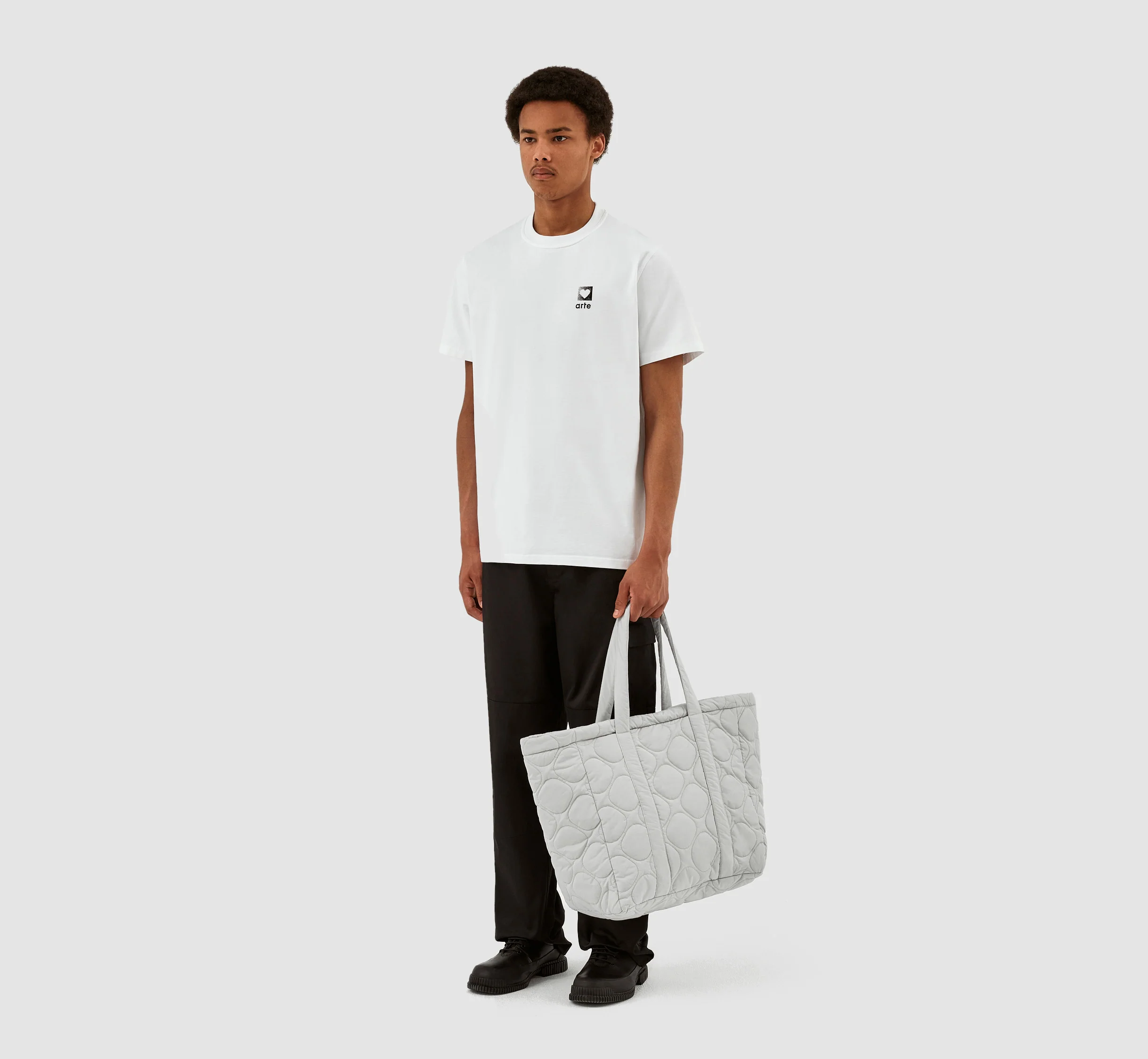 Thompson Quilted Totebag - Light Grey - Image 4