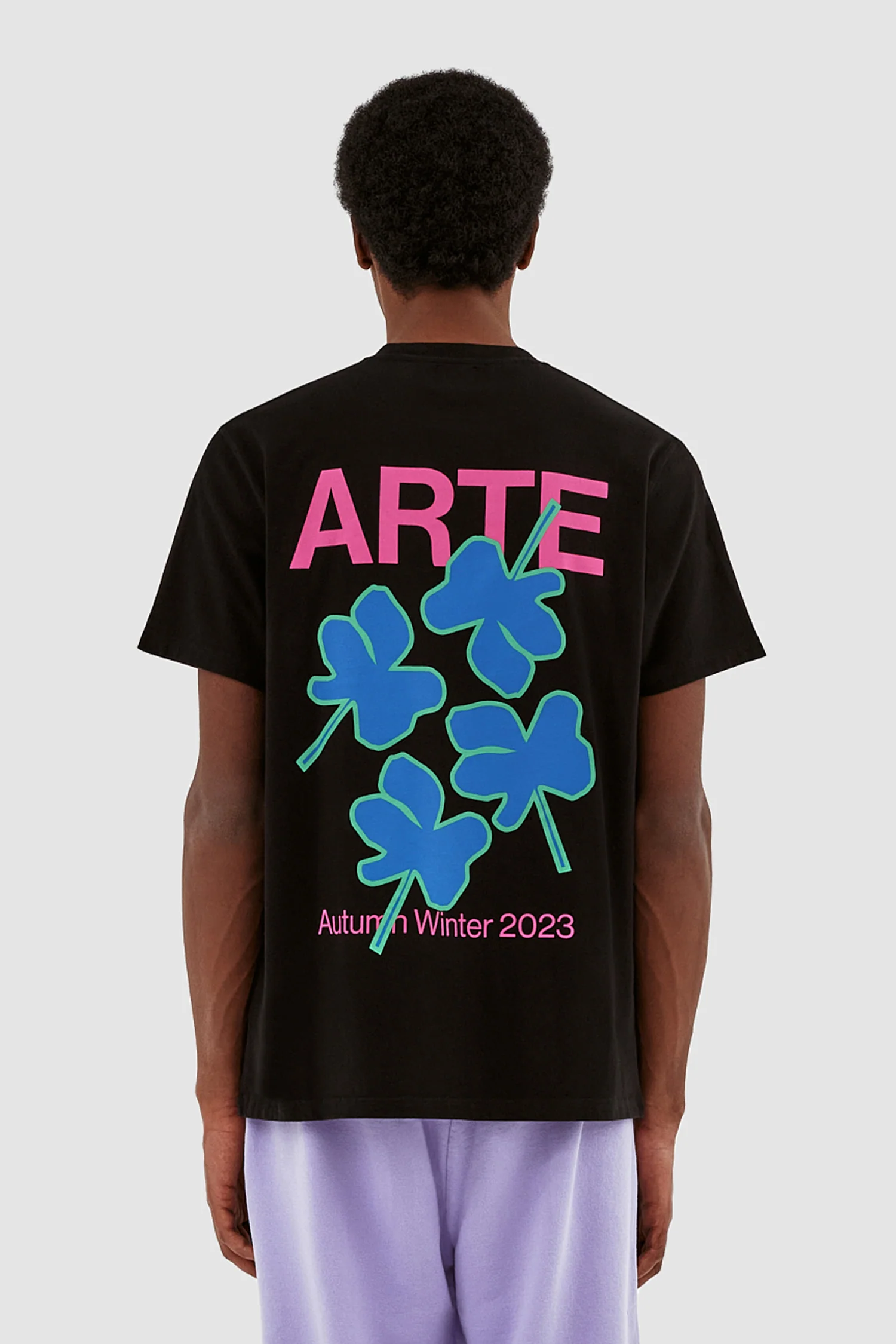 Tommy Back Flowers T-shirt - Black - Image 2