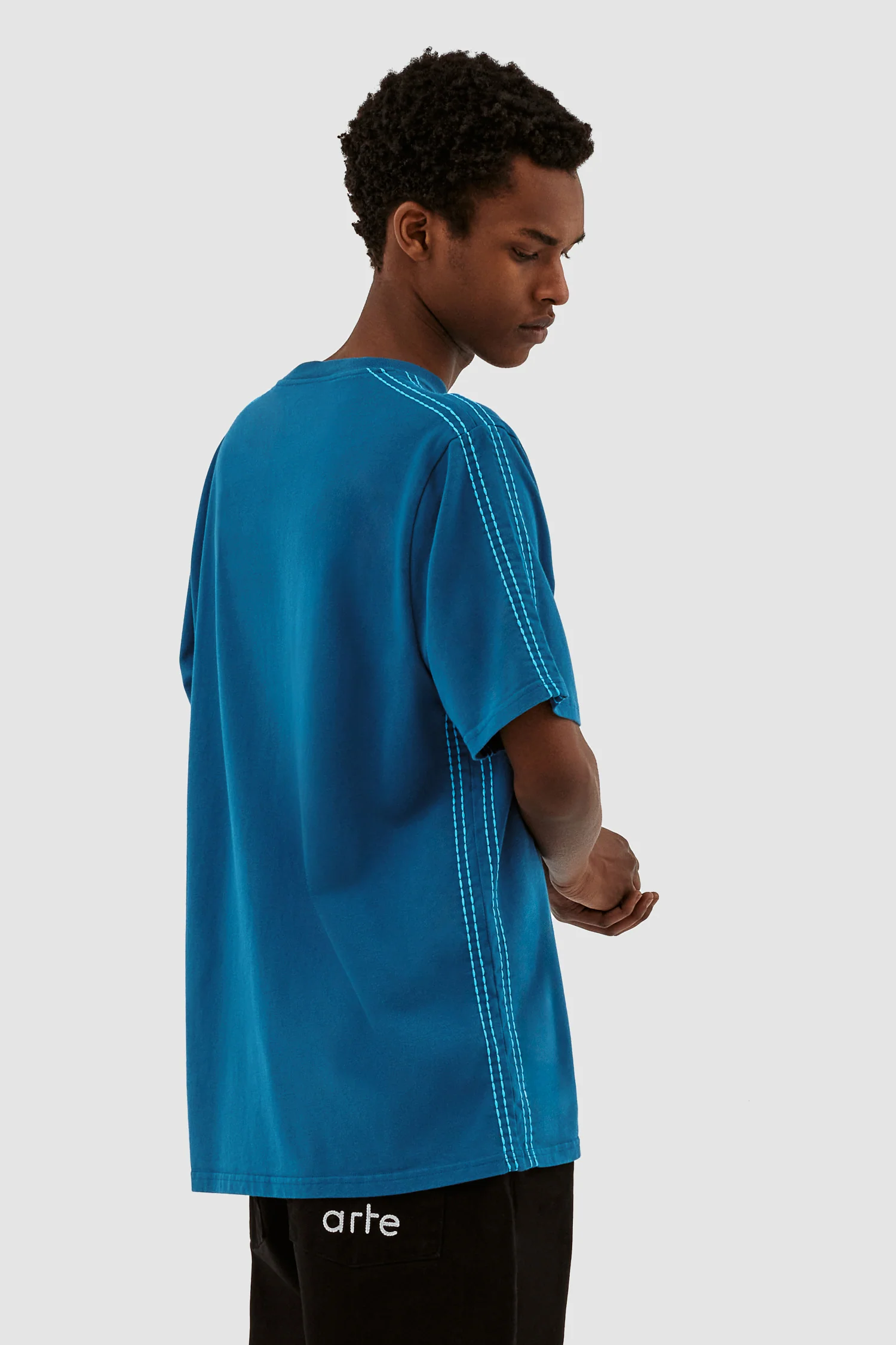 Trevor Detail Sleeve Shirt - Blue - Image 3