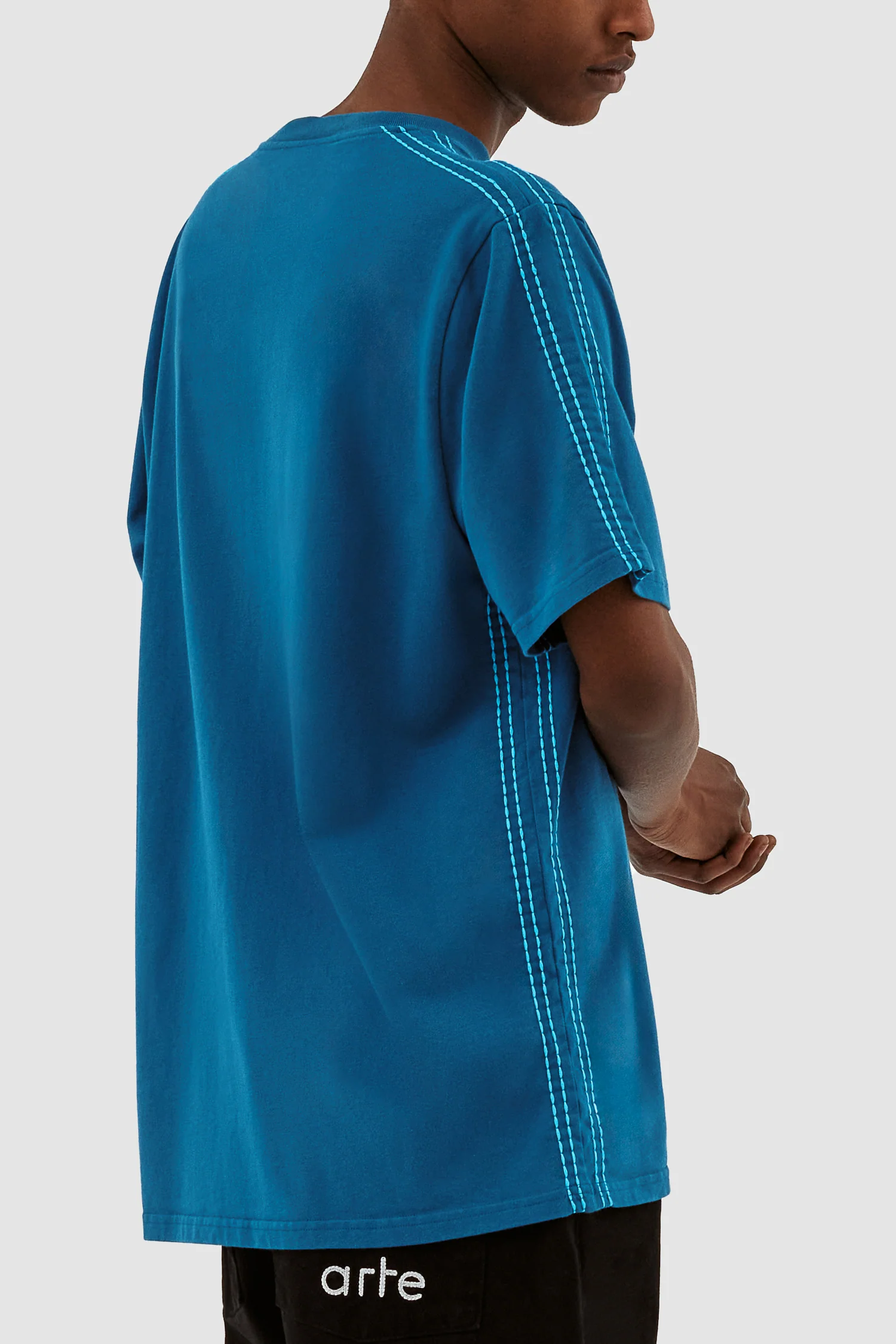 Trevor Detail Sleeve Shirt - Blue - Image 7