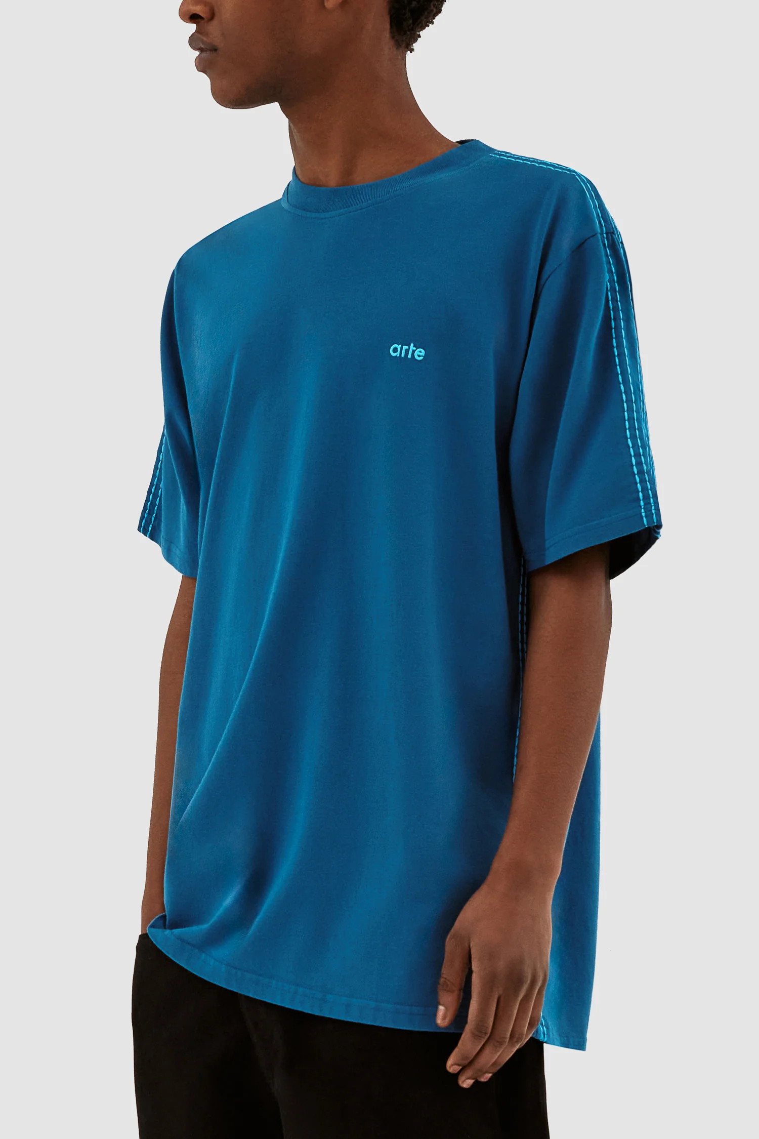 Trevor Detail Sleeve Shirt - Blue - Image 8