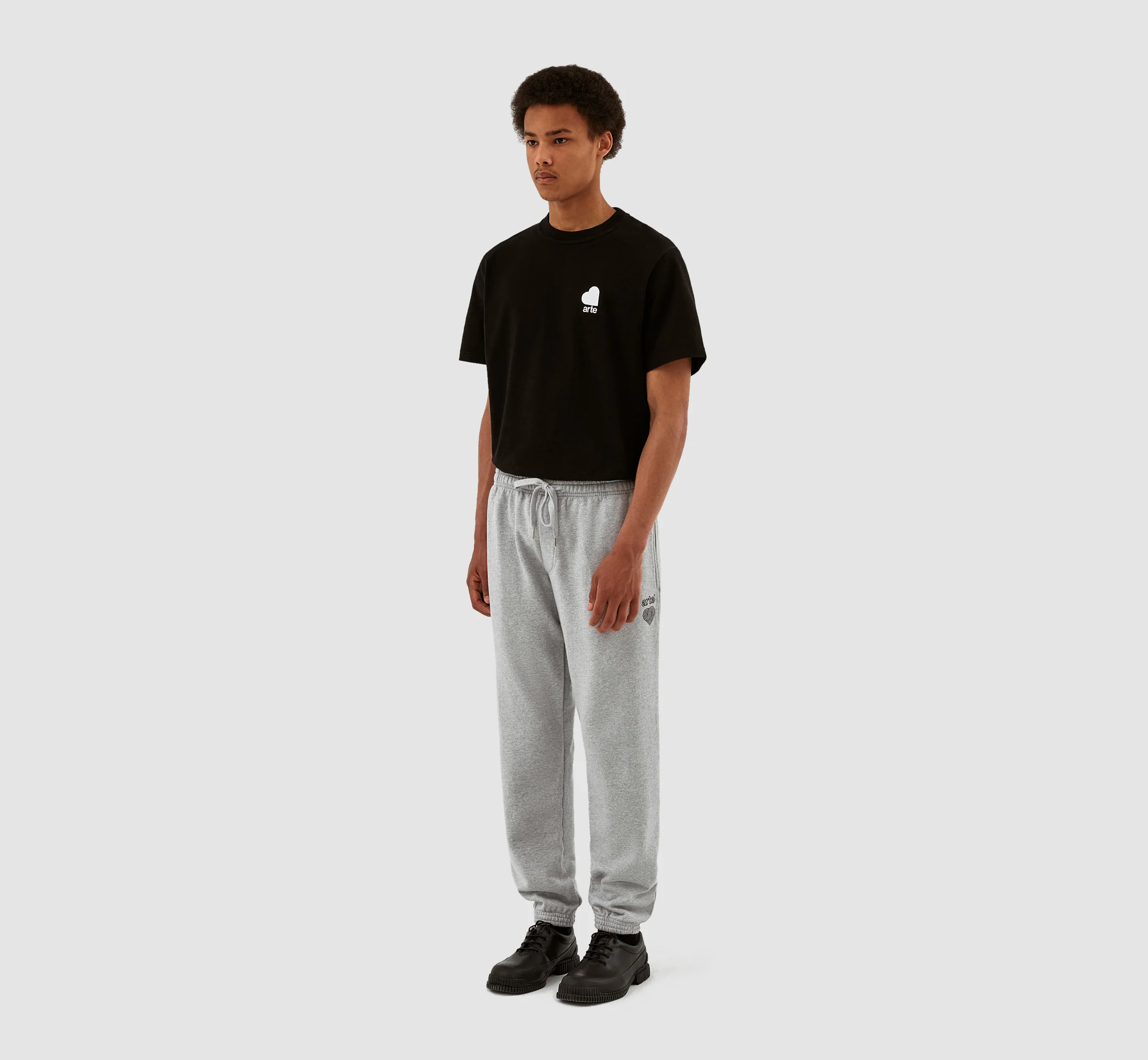 Tristian Heart Logo Pants - Grey - Image 3