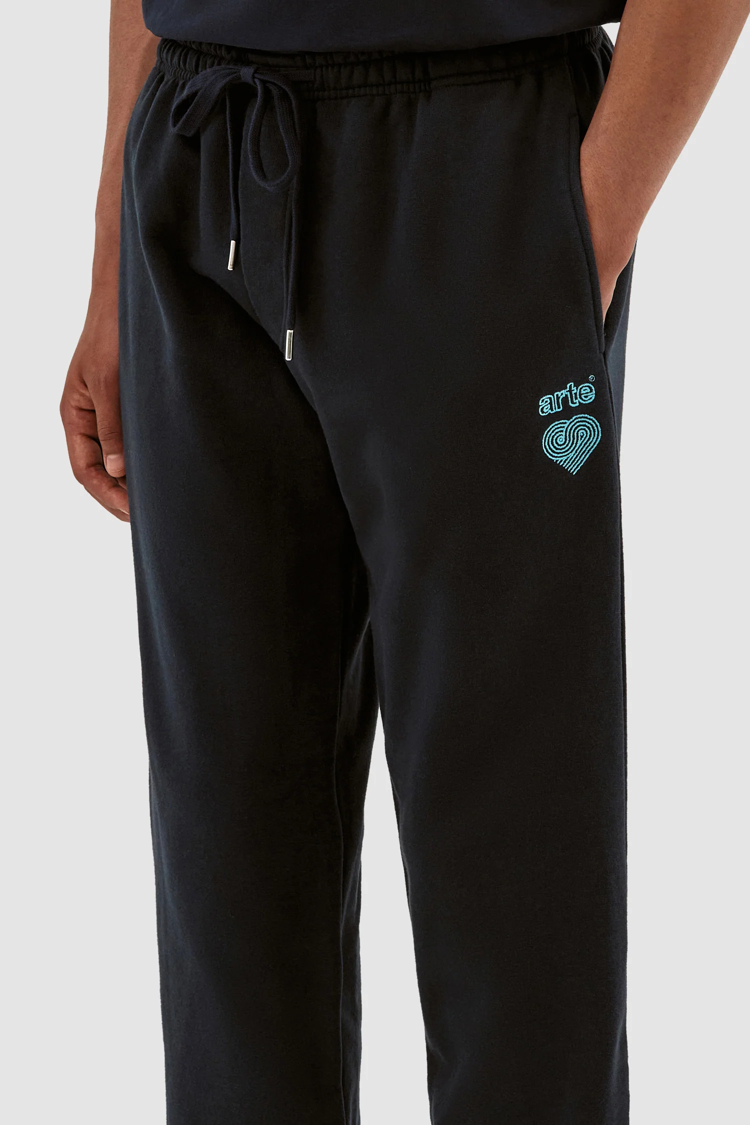 Tristian Heart Logo Pants - Navy - Image 3