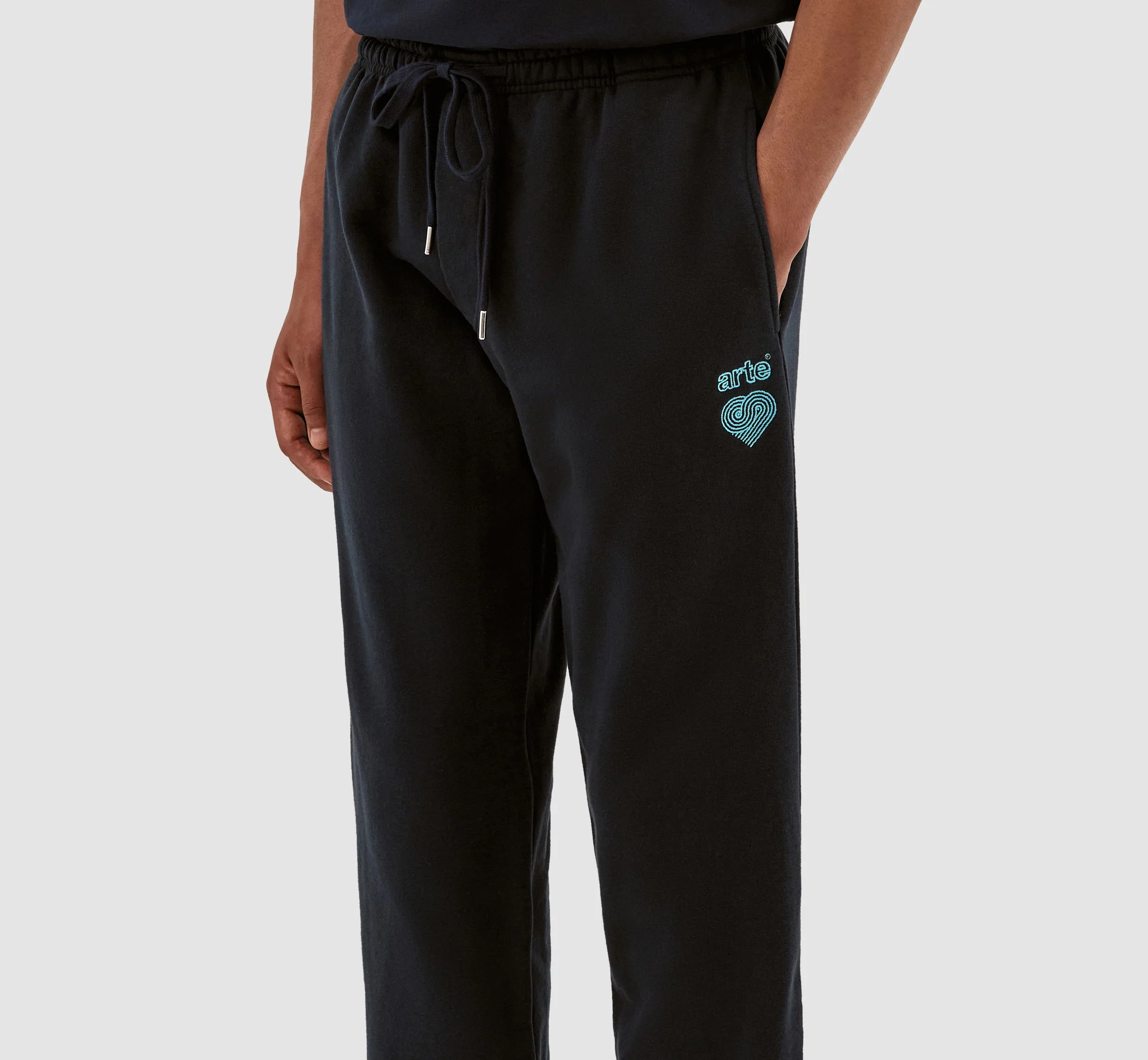Tristian Heart Logo Pants - Navy - Image 4