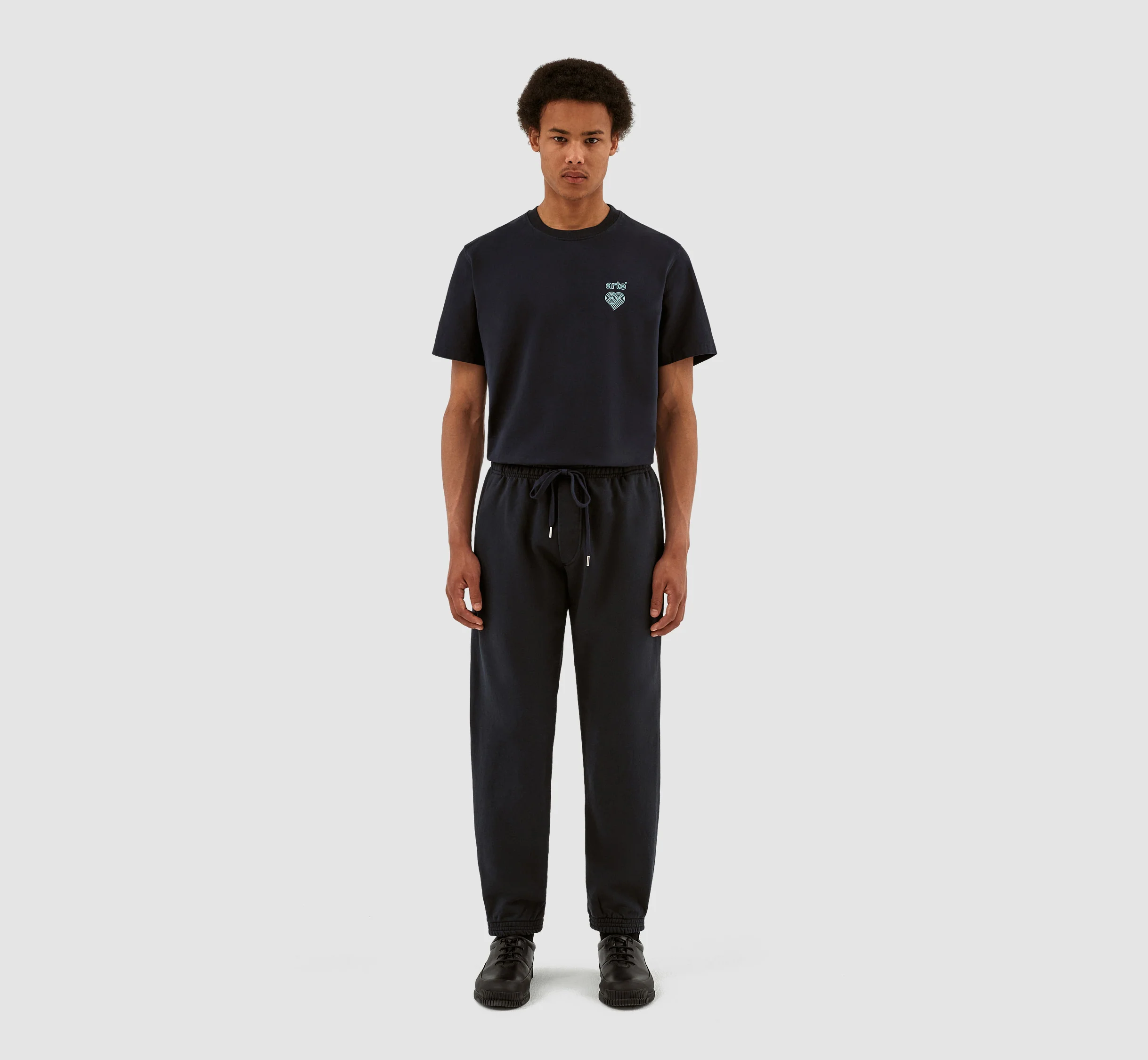 Tristian Heart Logo Pants - Navy - Image 5