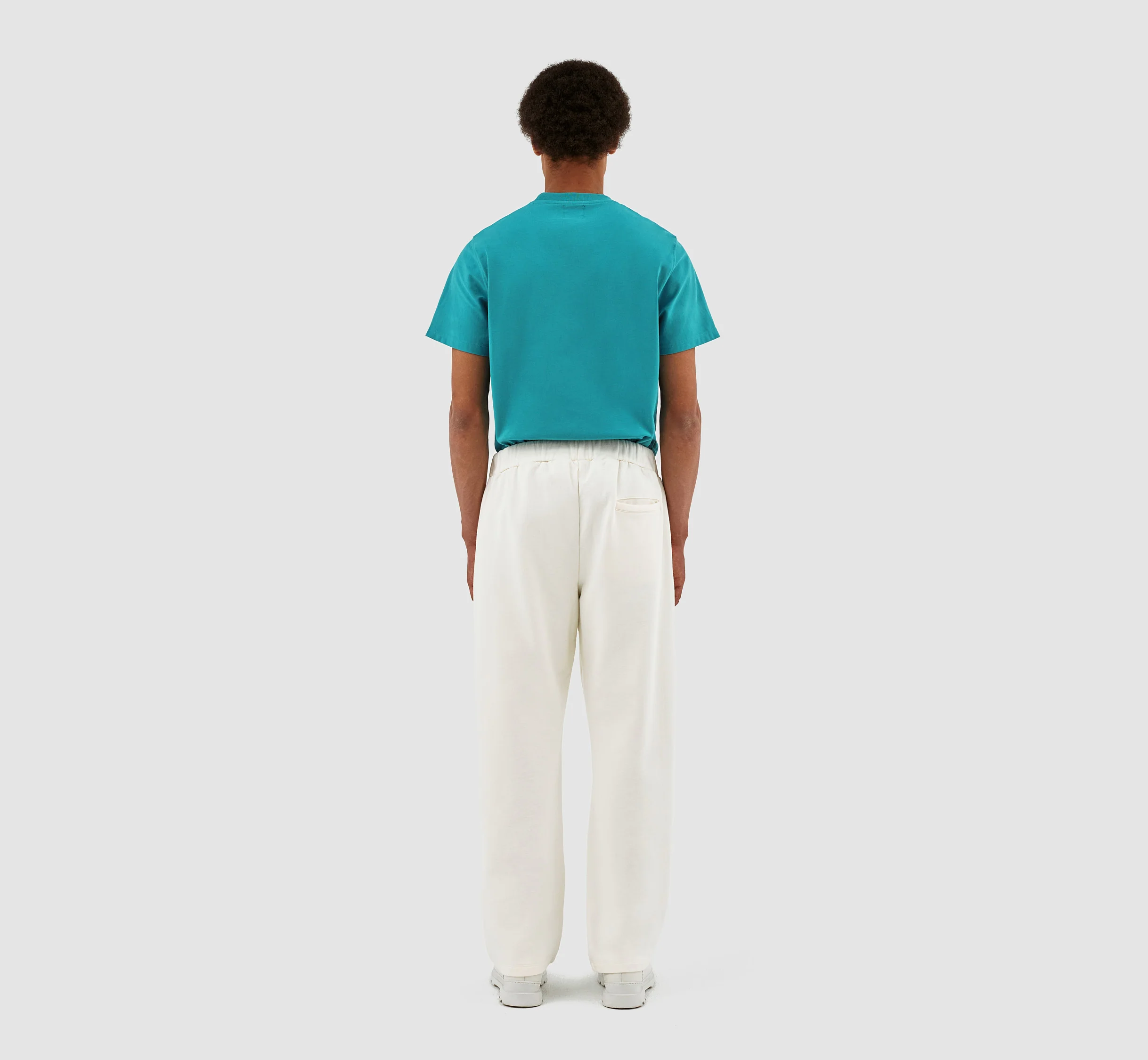 Tristian Side Logo Pants - Cream - Image 7