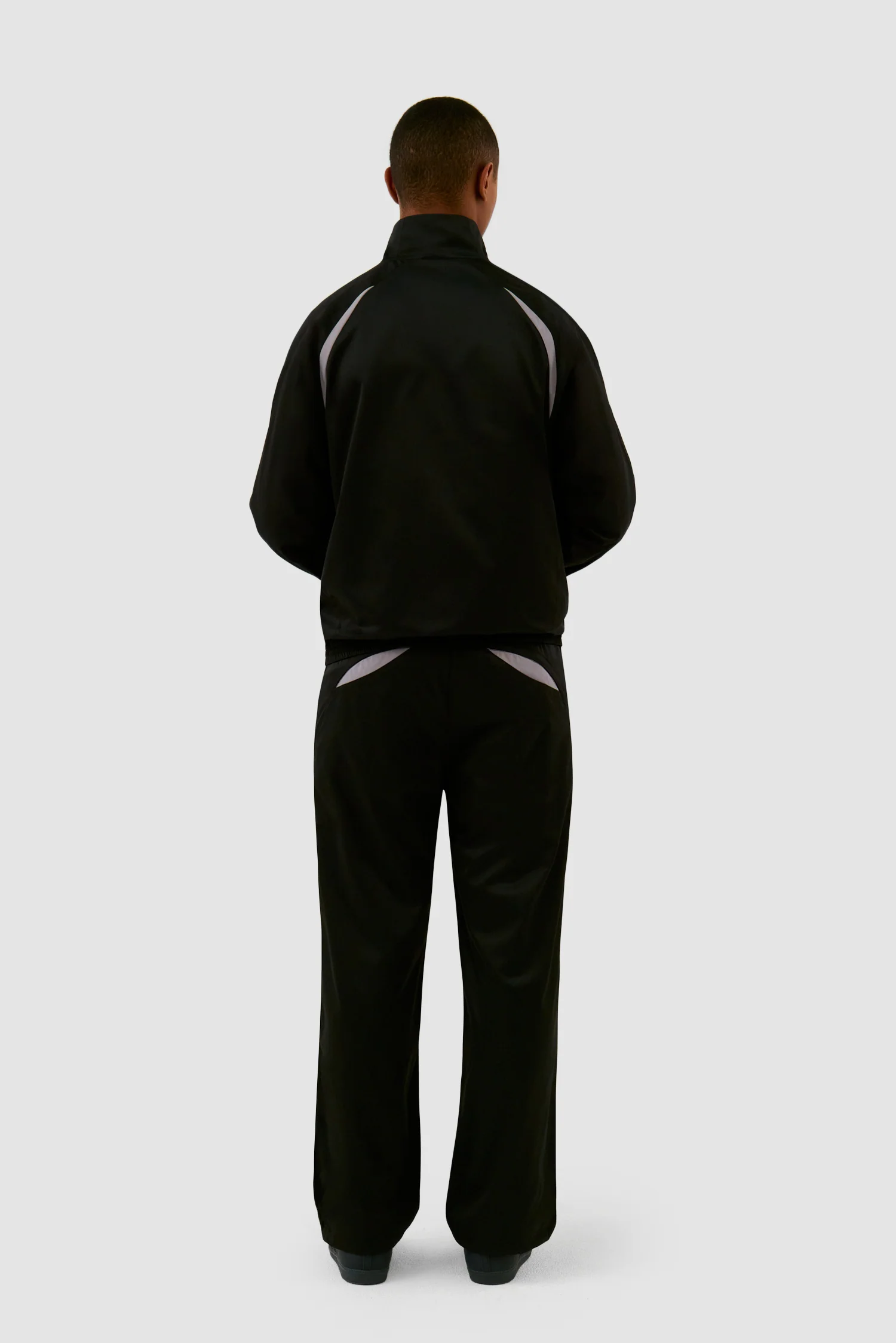 Two-tone Tracksuit Pants - Black - Image 6