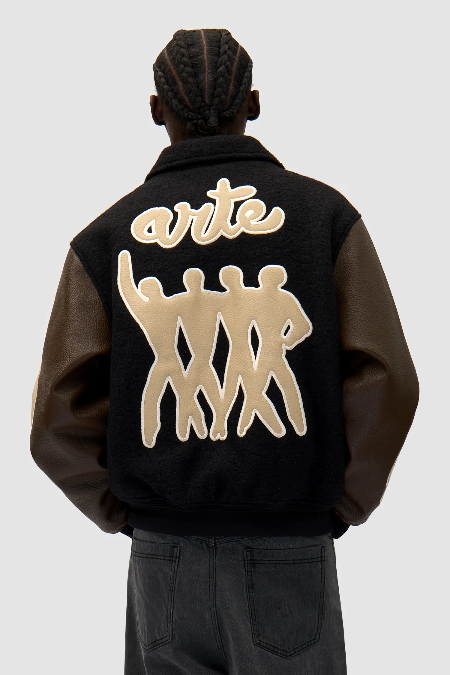 Varsity Jacket - Black/Brown - Image 3