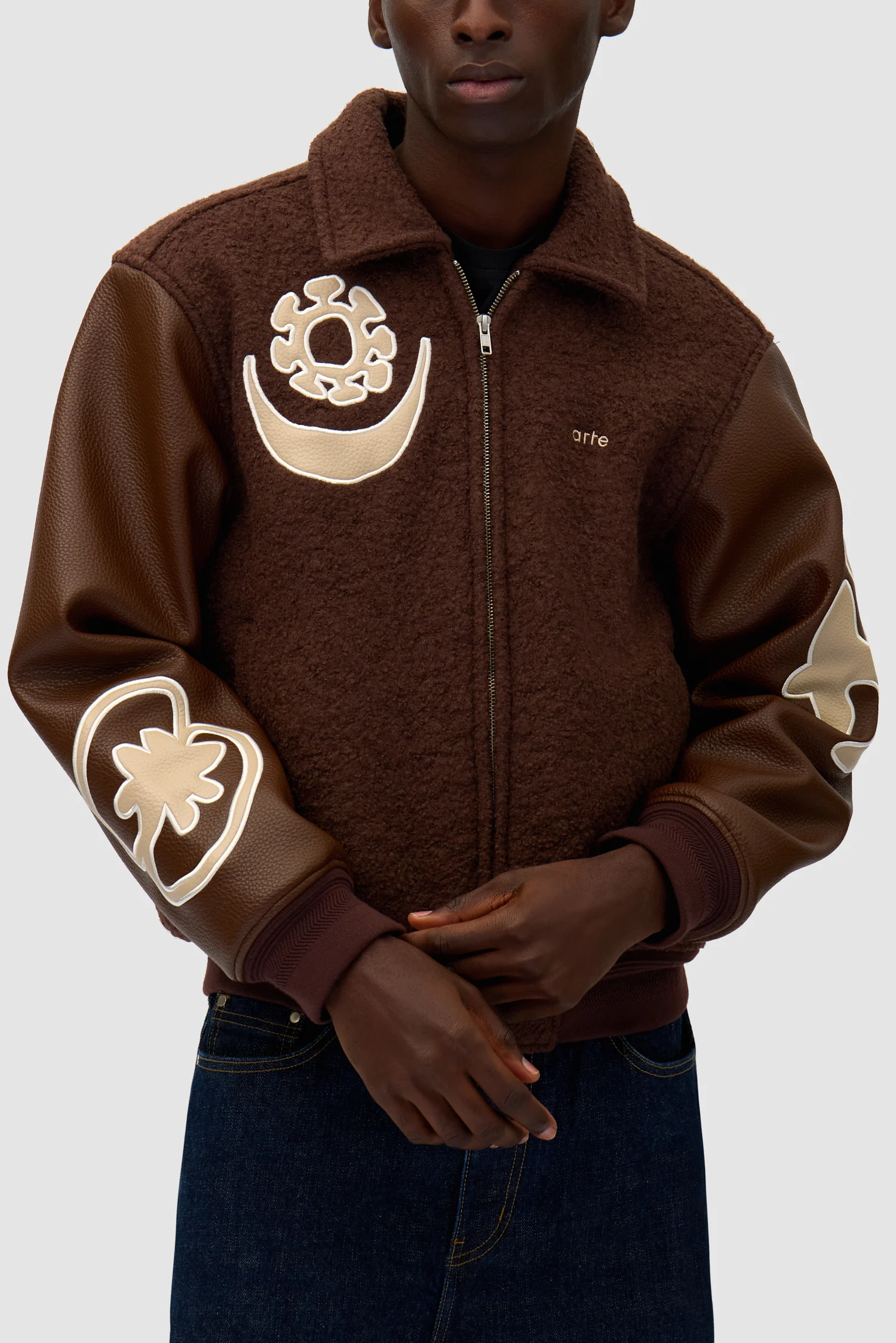Varsity Jacket - Brown/Brown - Image 8