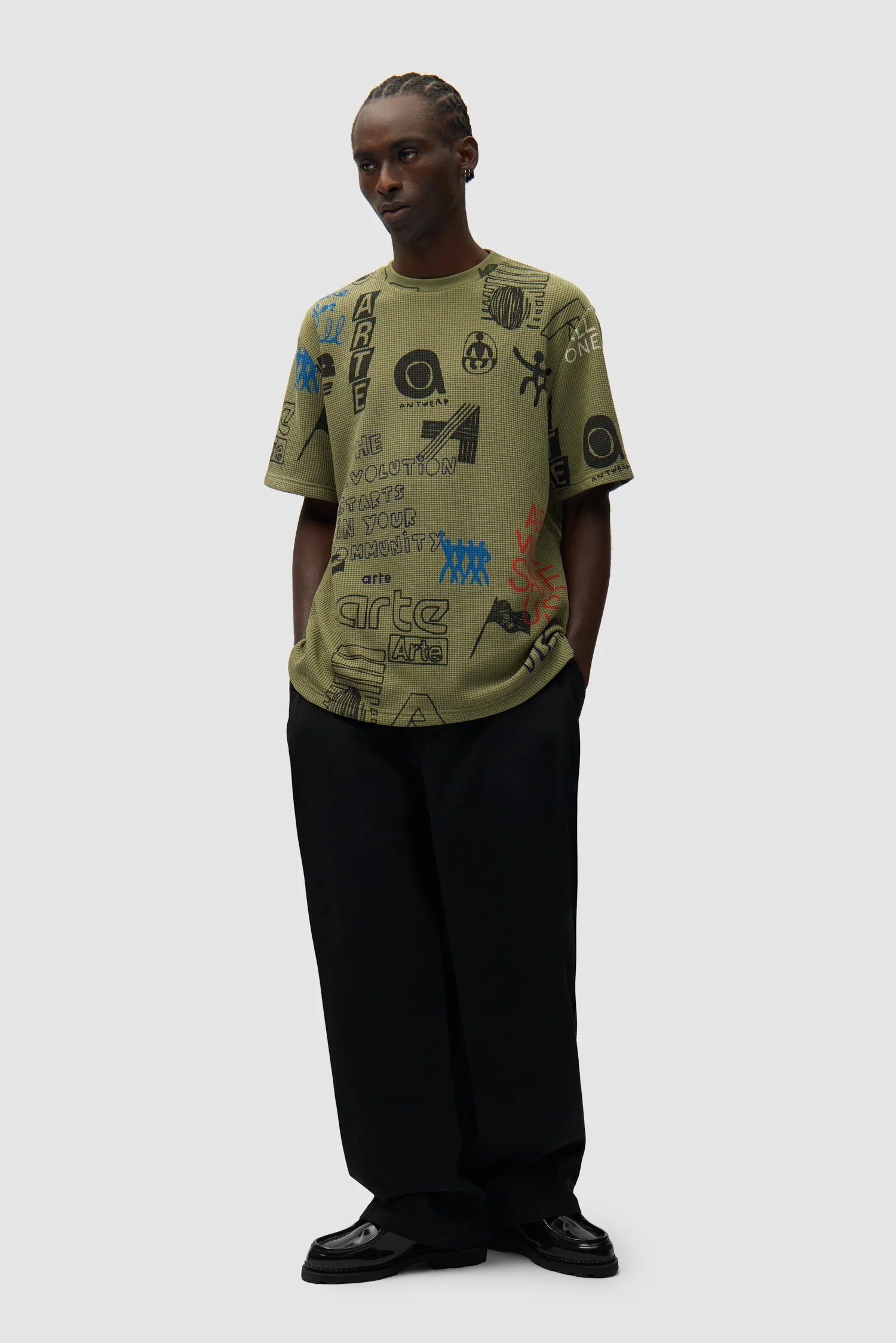 Waffle T-shirt - Green - Image 5