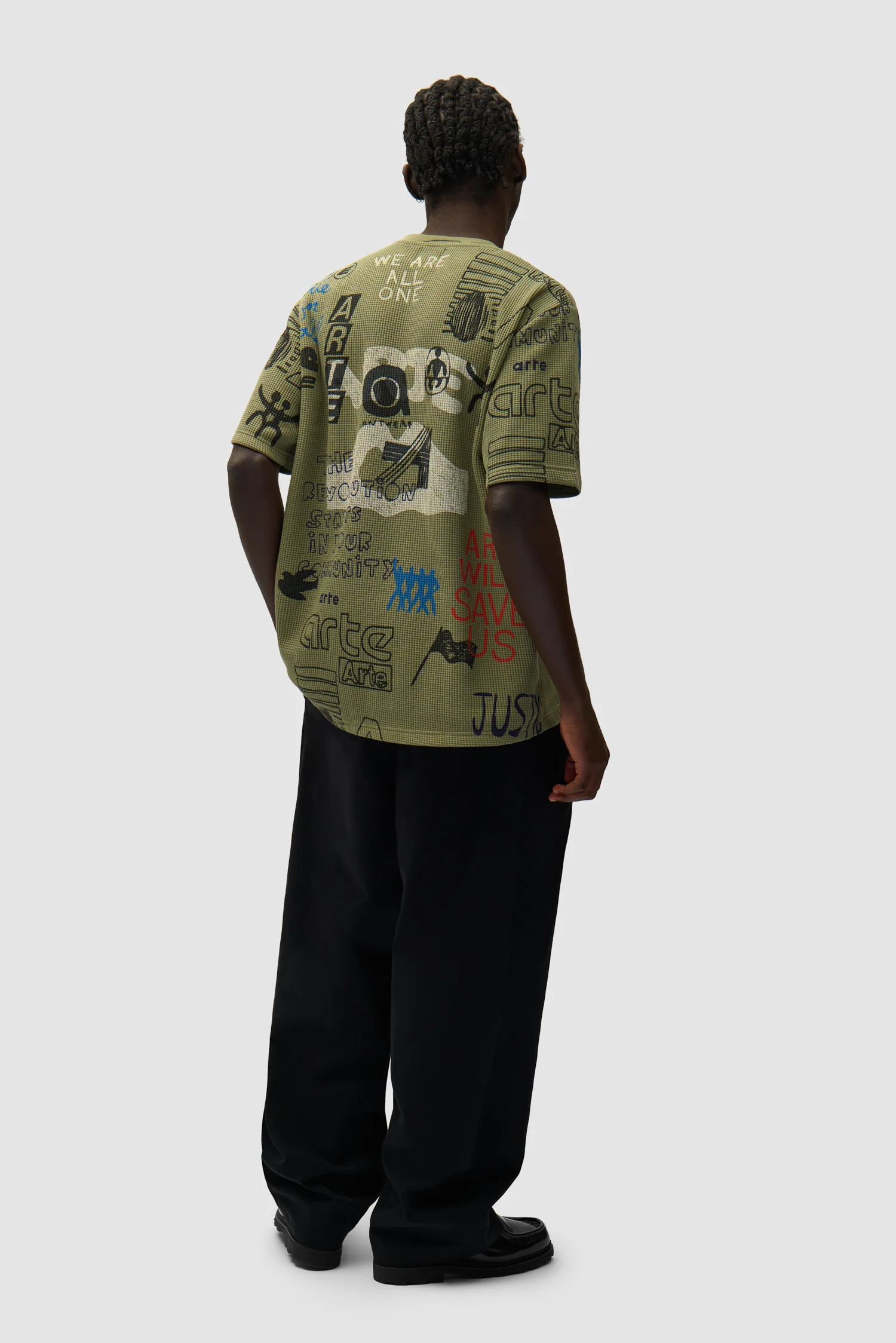 Waffle T-shirt - Green - Image 6