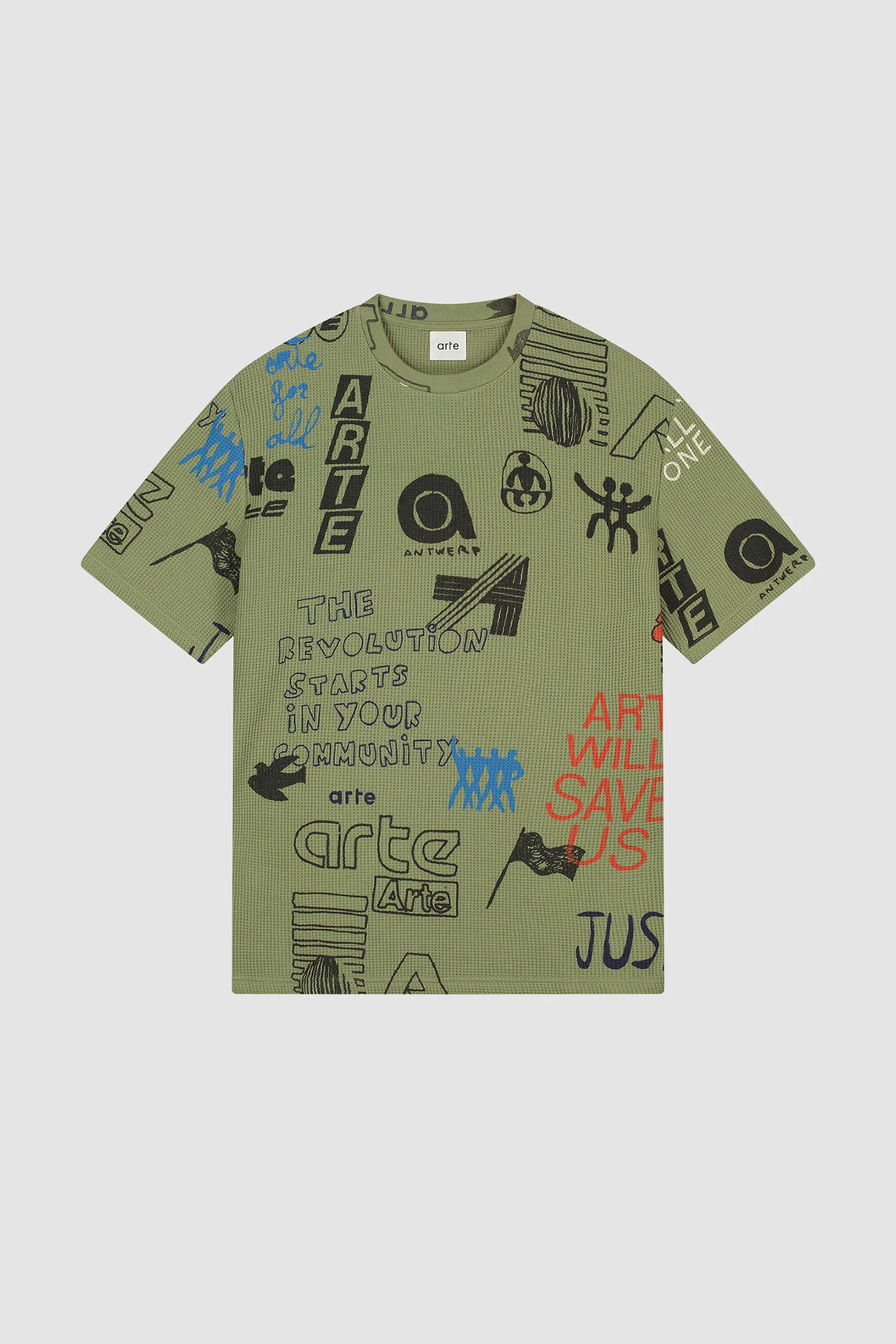 Waffle T-shirt - Green - Image 9