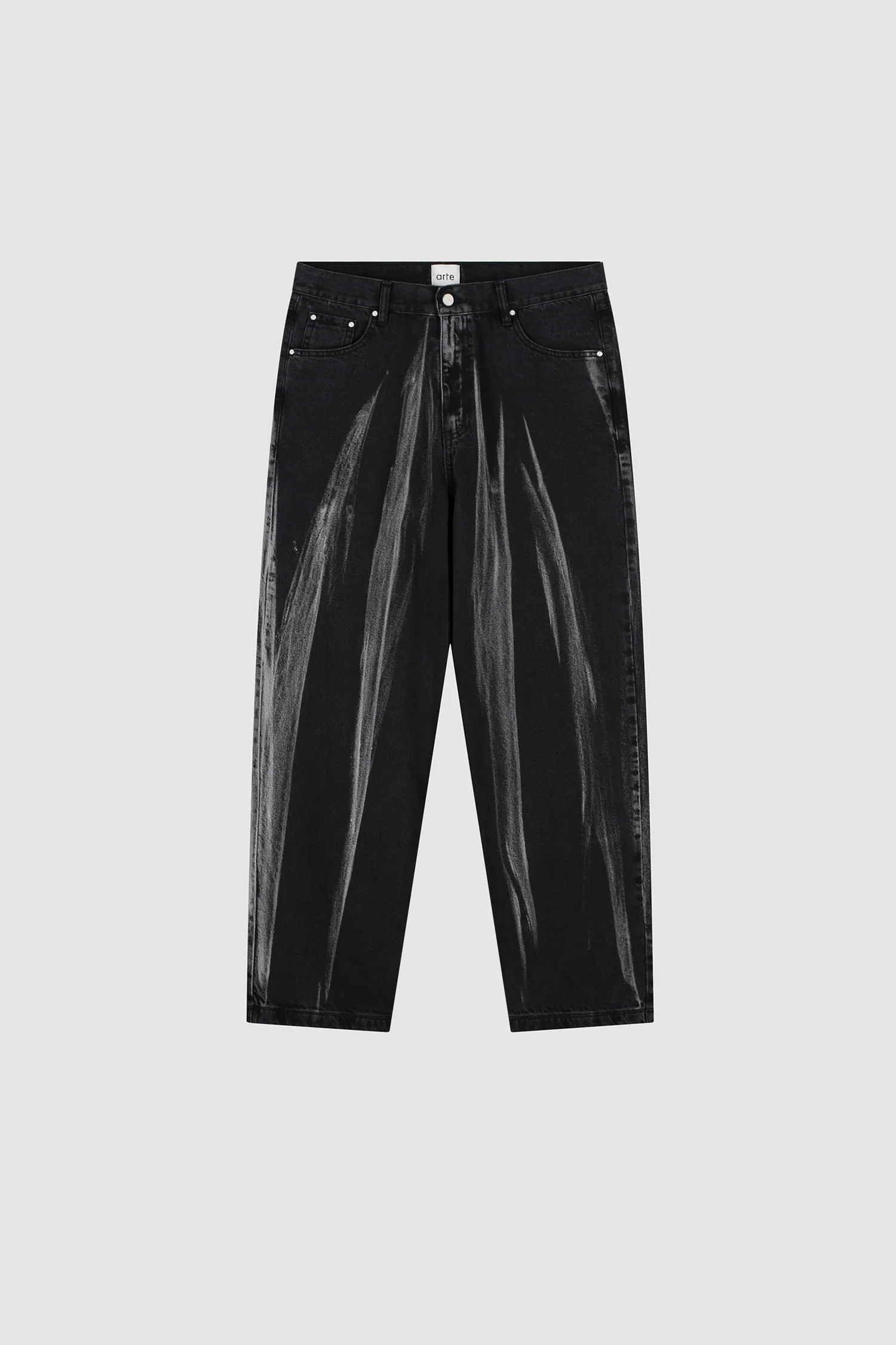 Washed Jeans Pants - Black Denim - Image 9