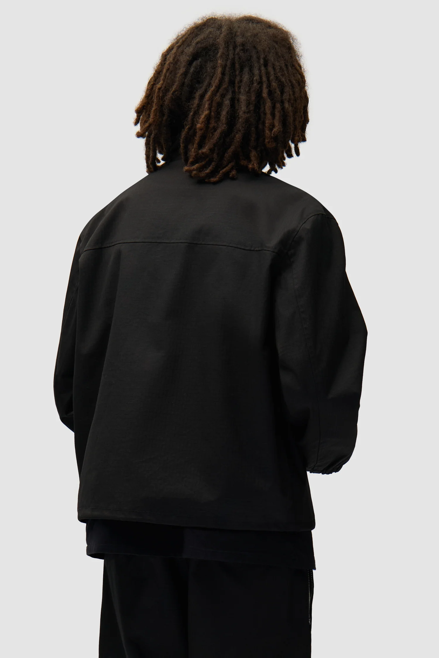 Waxed Ripstop Jacket - Black - Image 3