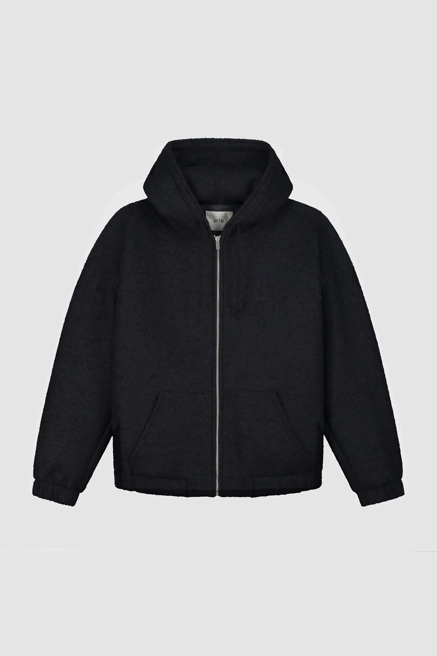 Wool Hooded Jacket - Navy - Image 8
