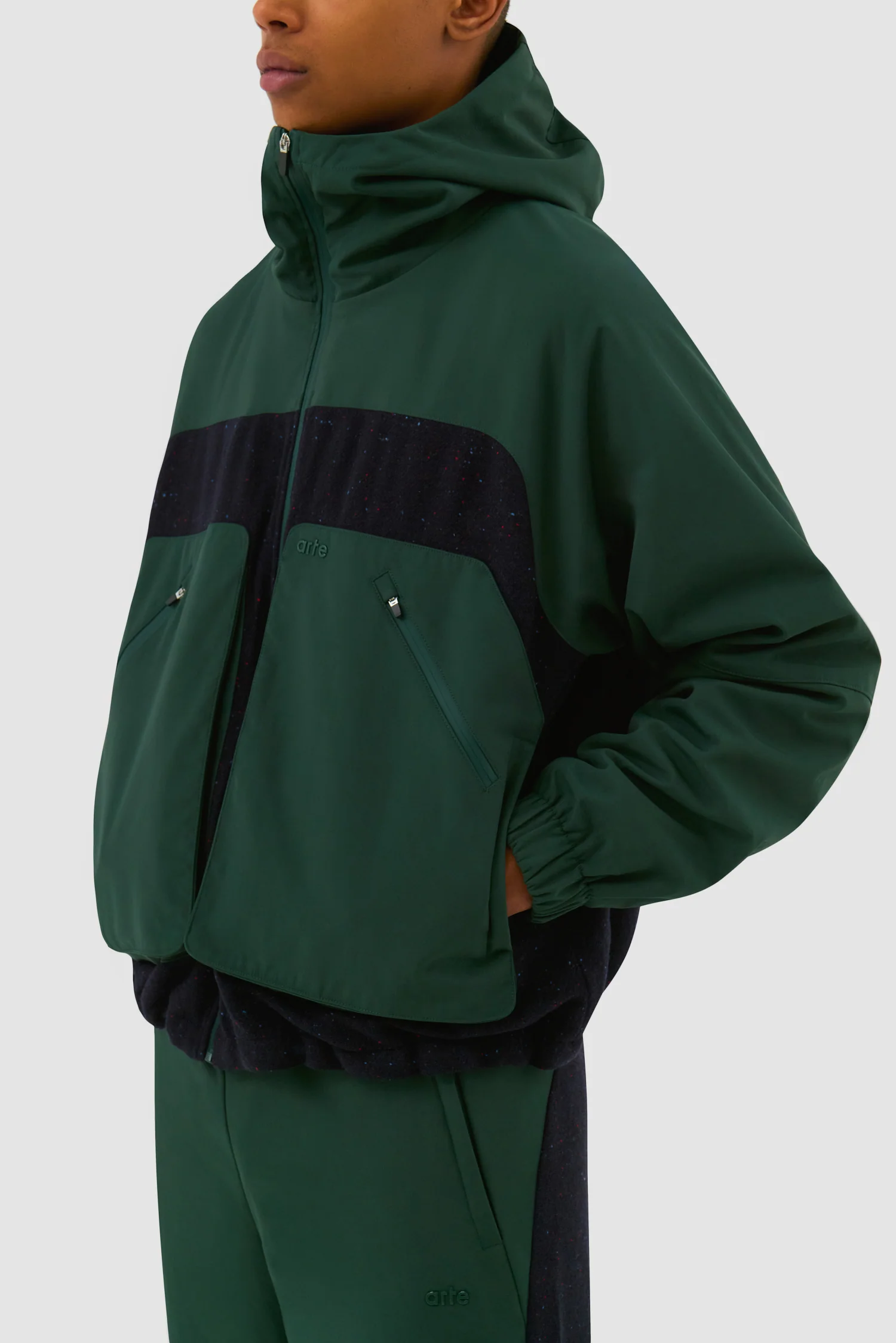 Wool Technical Jacket - Green - Image 7