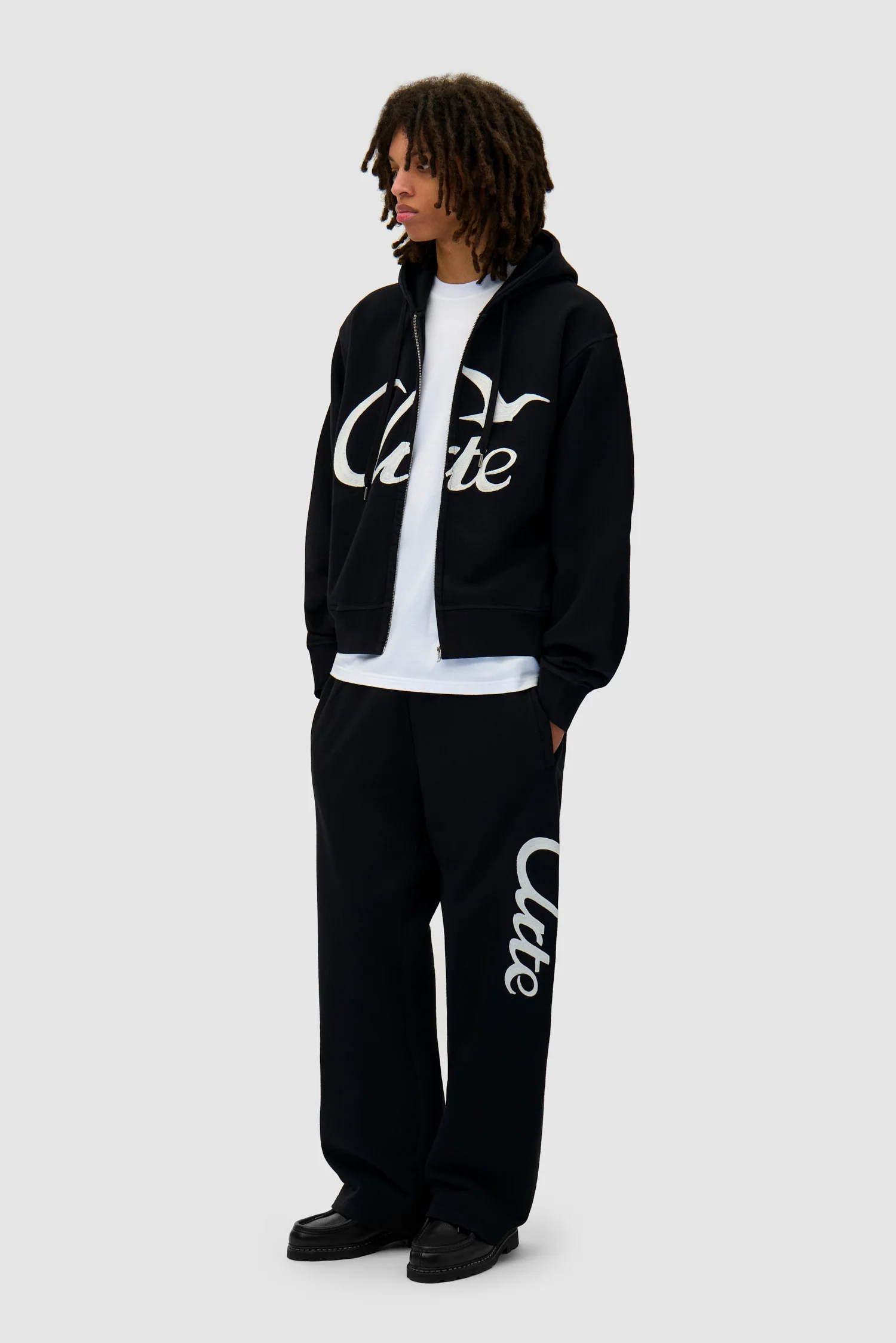 Zipper Hoodie - Black - Image 5