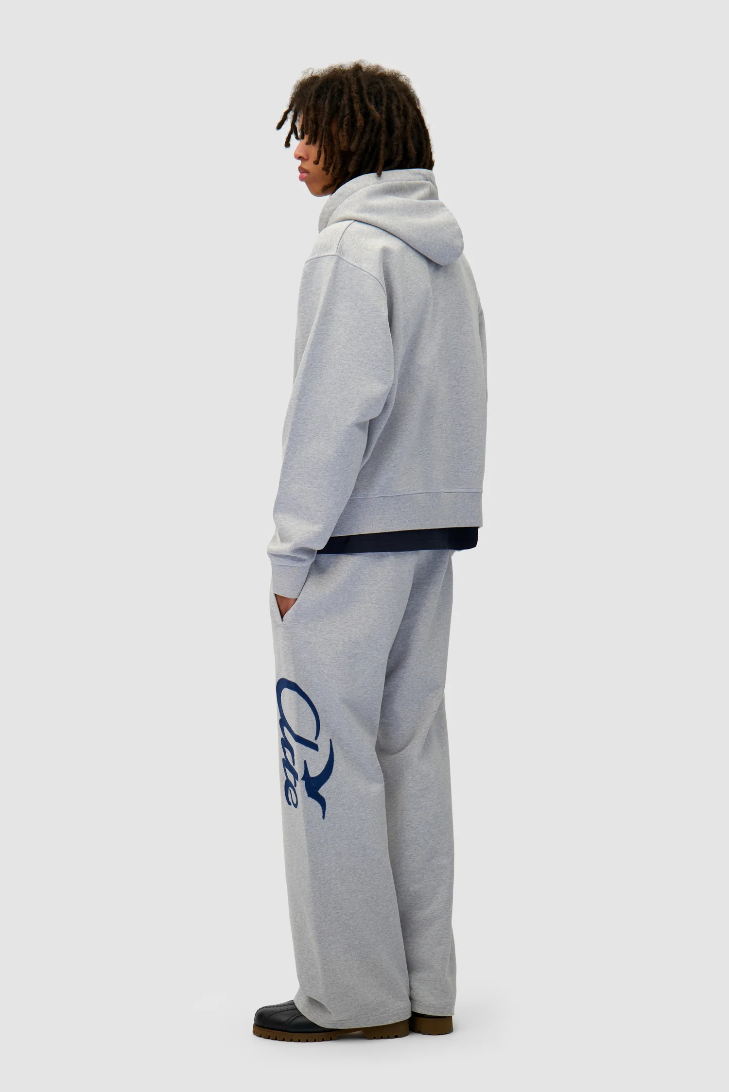 Zipper Hoodie - Grey - Image 6